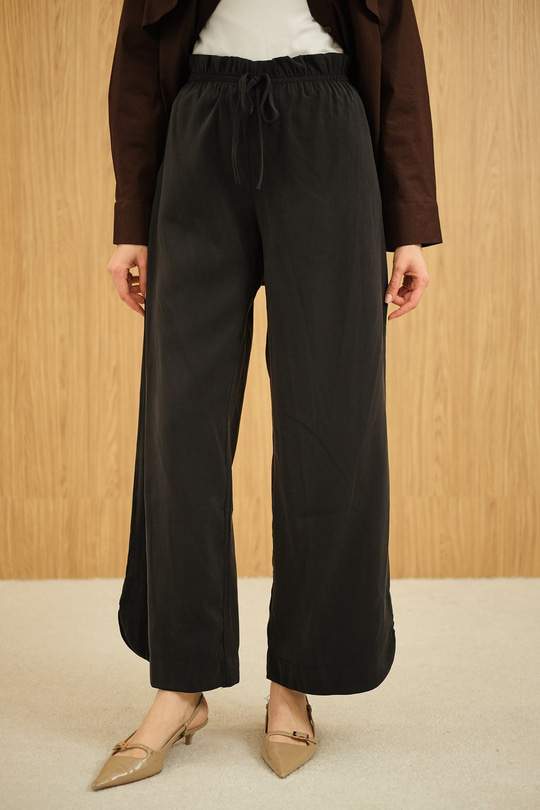 Beli Lastikli Pantolon Siyah