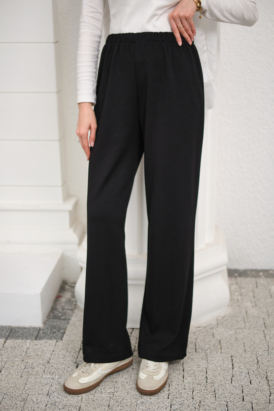 Beli Lastikli Pantolon Siyah