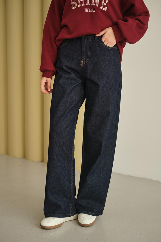 Bol Paça Palazzo Pantolon Lacivert