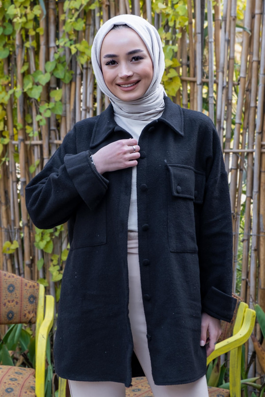 Uygun Fiyatlı CIFT CEP KAPAKLI GOMLEK  SIYAH | Loccomoda.com 