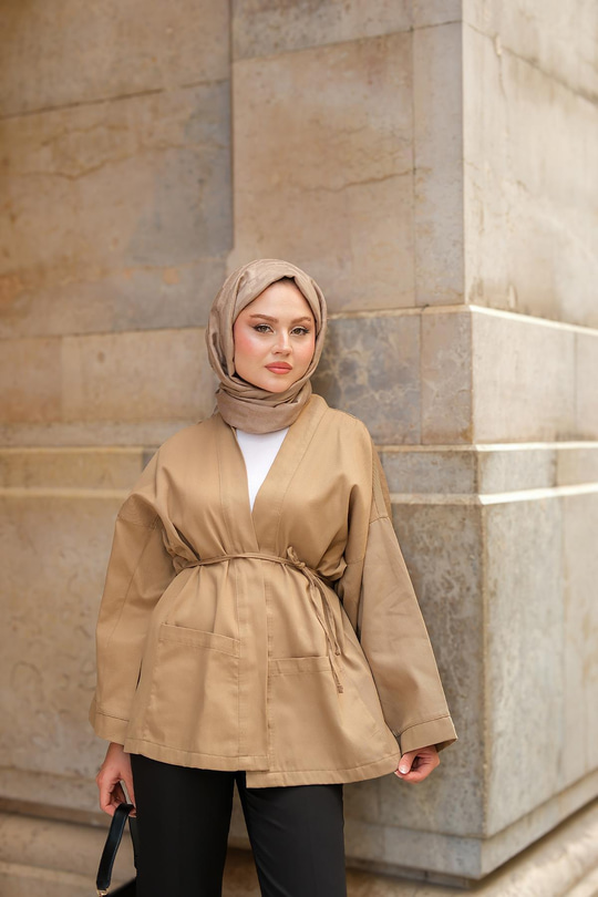 Çift Cepli Ceket Vizon