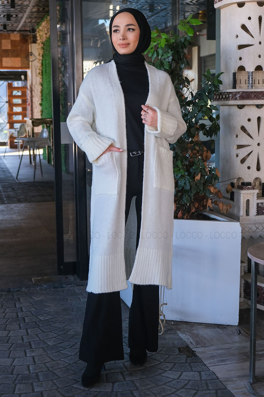 Uygun Fiyatlı CIFT CEPLI UZUN HIRKA EKRU | Loccomoda.com 