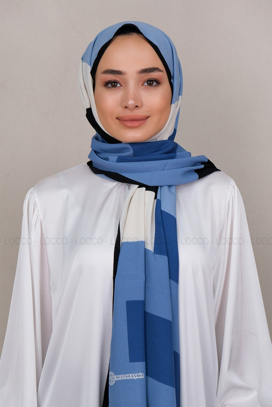 Uygun Fiyatlı DESENLI MEDINE IPEGI SAL INDIGO | Loccomoda.com 