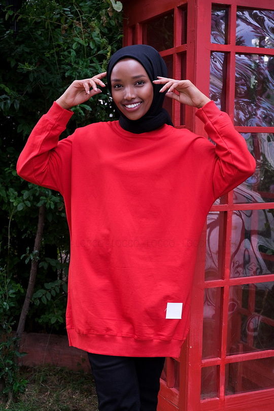 Uygun Fiyatlı DUZ TUNIK  KIRMIZI | Loccomoda.com 