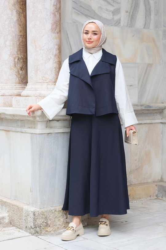 Etekli İkili Takım Lacivert