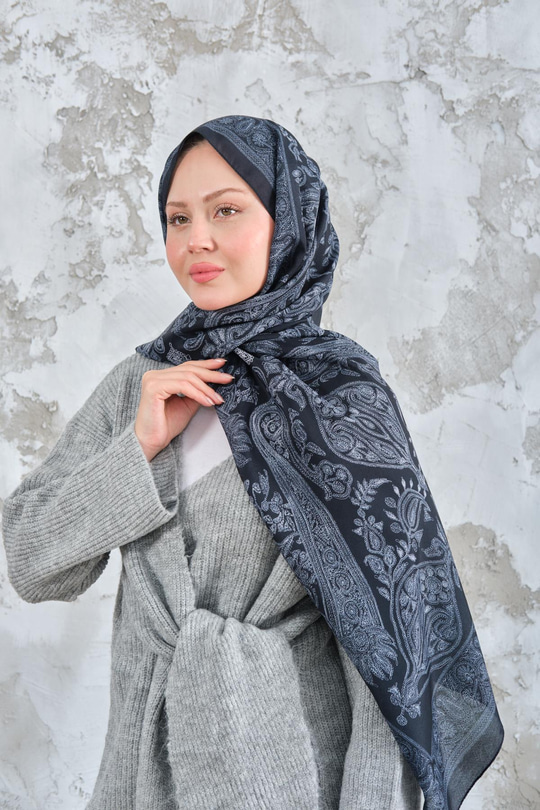 Etnik Desen Şal Antrasit