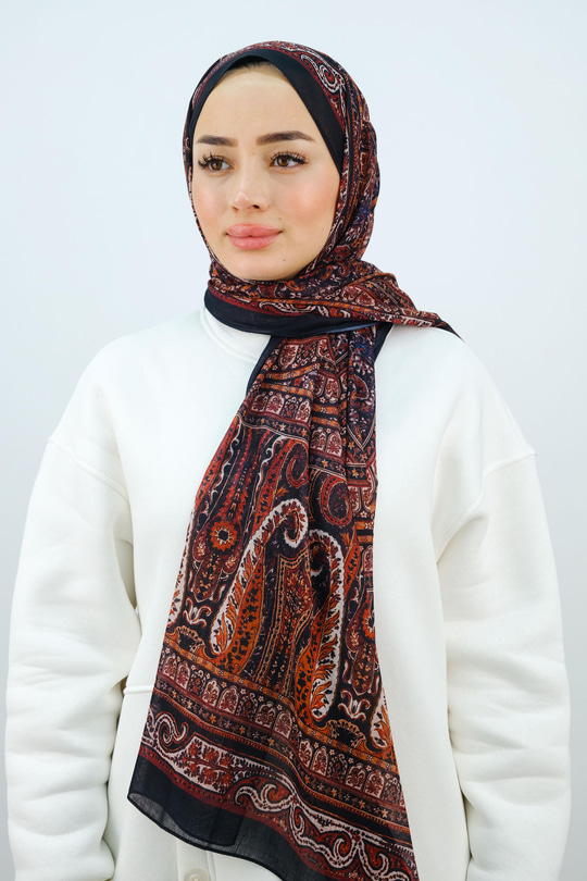 Etnik Desen Şal Kırmızı