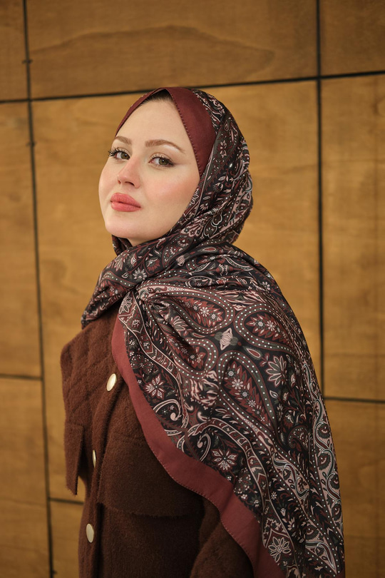 Etnik Desen Soft Şal Kahverengi