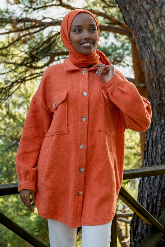 Uygun Fiyatlı FILOTO CEPLI GOMLEK TURUNCU | Loccomoda.com 