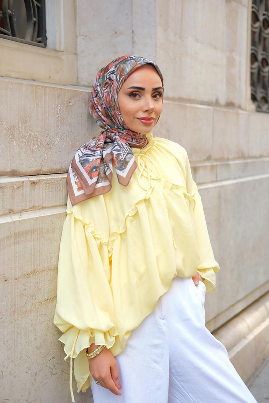 Frezya Soft Eşarp Kahverengi