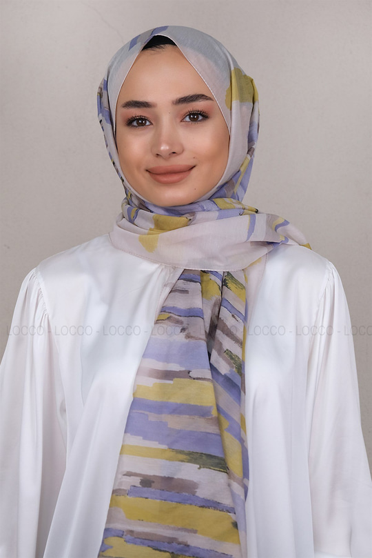 Uygun Fiyatlı GEOMETRIK DESEN SAL MOR | Loccomoda.com 