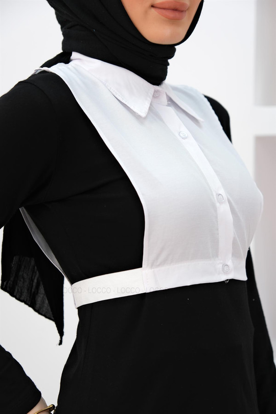 GOMLEK YAKA ICLIK BEYAZ