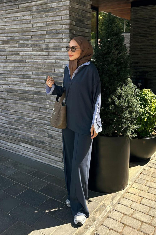 Gömlek Yaka İkili Takım Antrasit