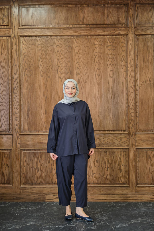 Gömlekli Takım Lacivert