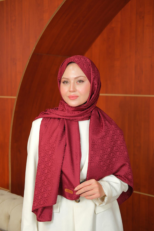 Jakar Şal Bordo