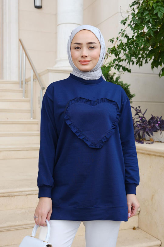 Kalpli Tunik Lacivert