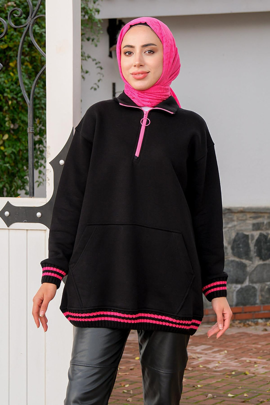 Kanguru Cep Sweat Siyah