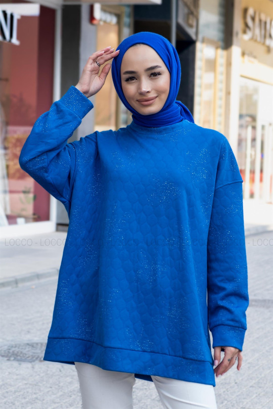 Uygun Fiyatlı KAPITONE TUNIK MAVI | Loccomoda.com 