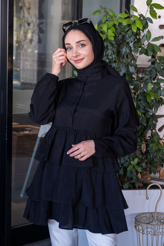 Uygun Fiyatlı KAT KAT GOMLEK SIYAH | Loccomoda.com 