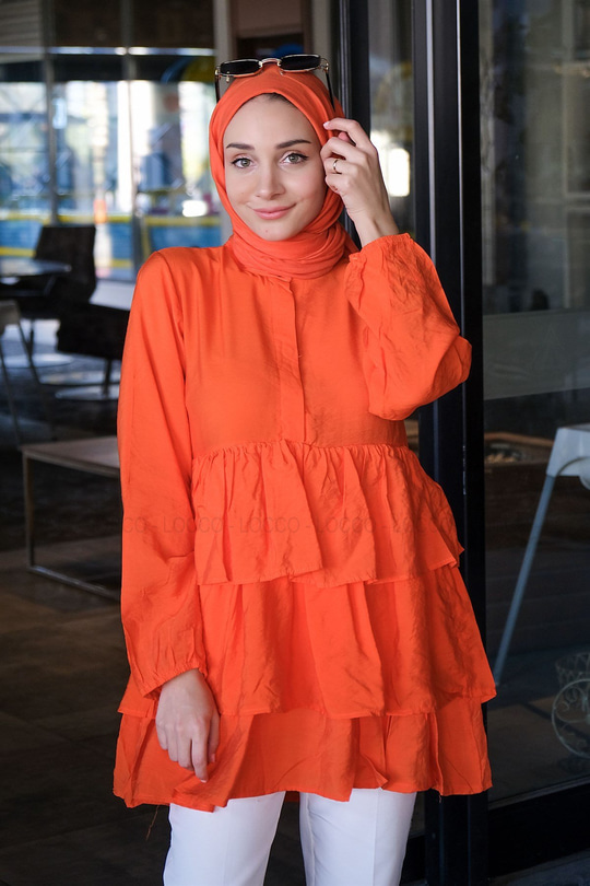 Uygun Fiyatlı KAT KAT GOMLEK TURUNCU | Loccomoda.com 