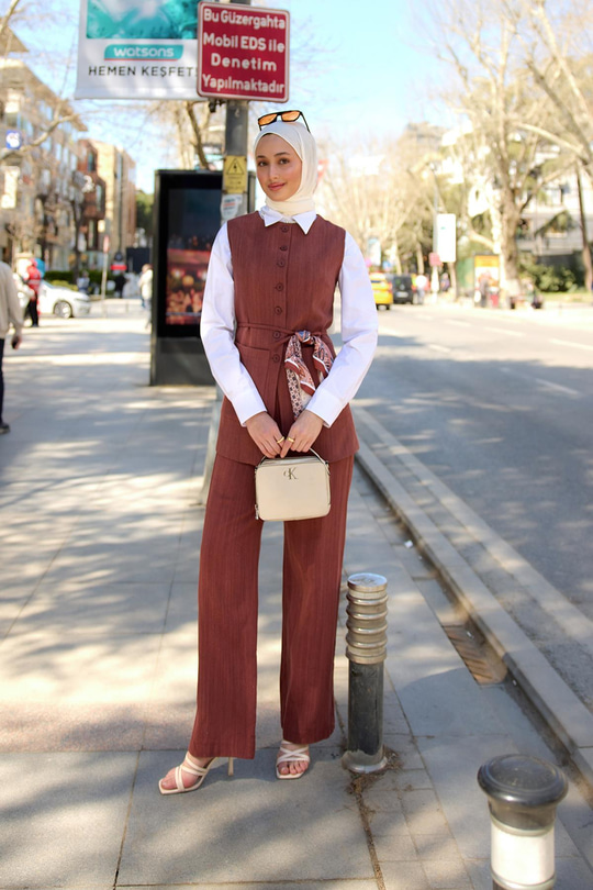 Keten Sıfır Kol İkili Takım Kiremit