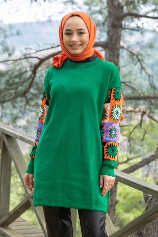 Uygun Fiyatlı KOLLARI ETNIK DESEN TUNK YESIL | Loccomoda.com 