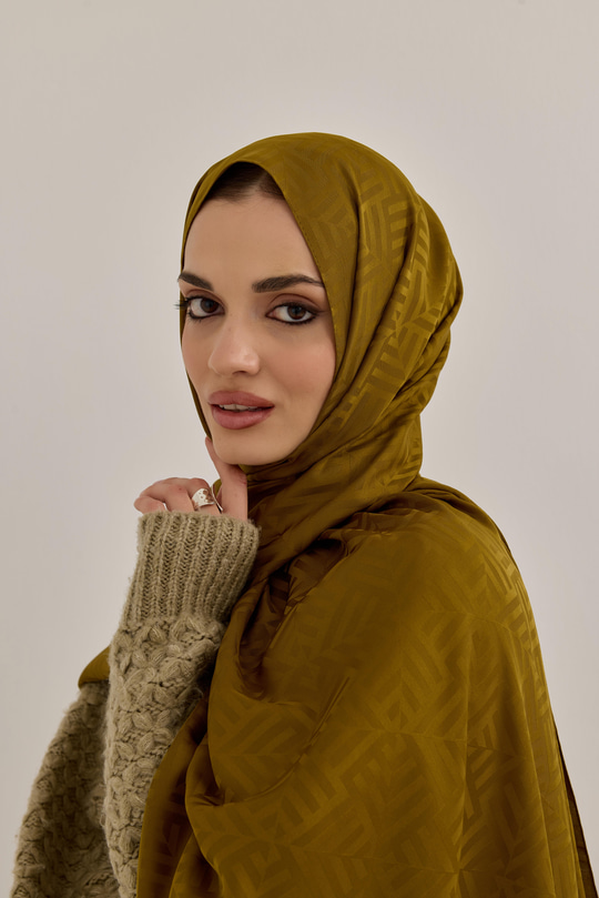 Lap Desen Şal Yağ Yeşil