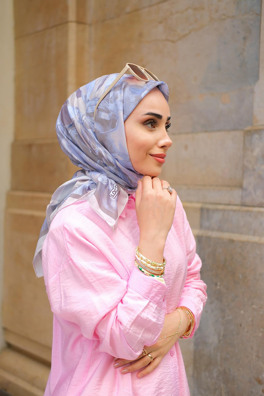 Manolya Soft Eşarp Açık Mavi