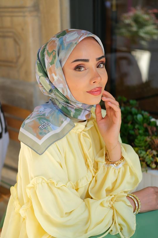 Manolya Soft Eşarp Yeşil