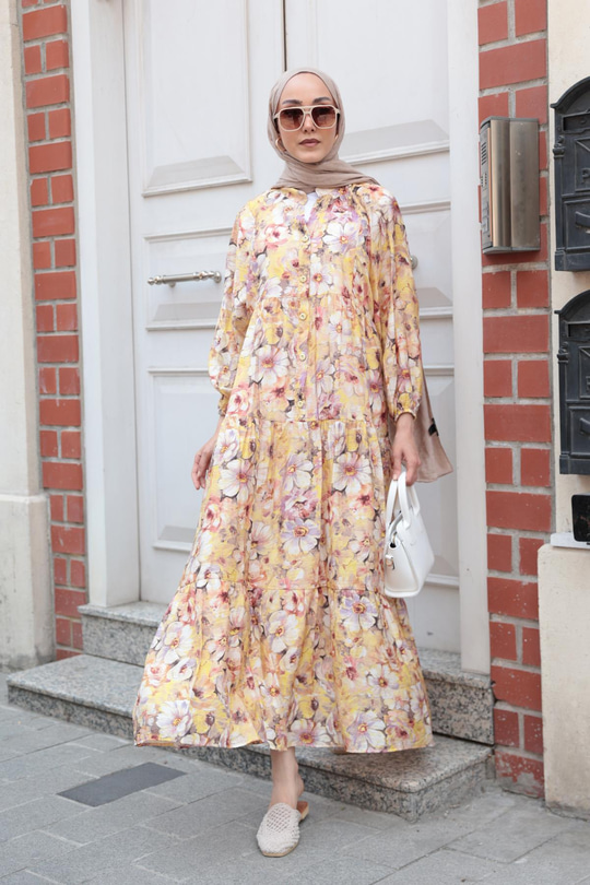 Nergis Desen Elbise Sarı