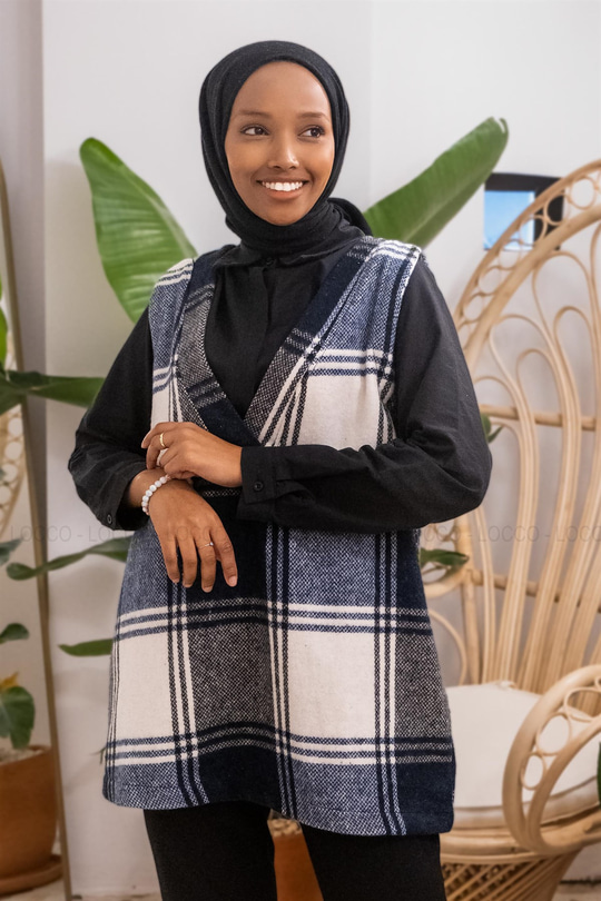 Uygun Fiyatlı ODUNCU V YAKA SUVETER MAVI-BEYAZ | Loccomoda.com 