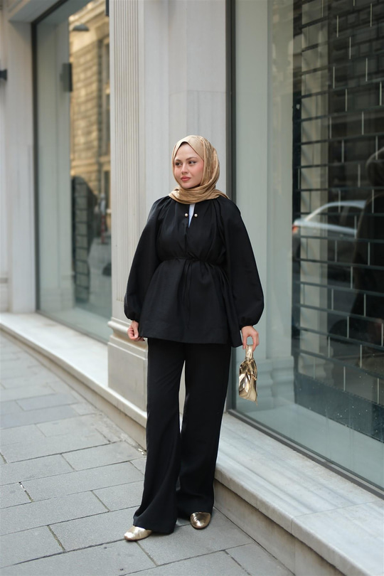 Olivia İncili Takım Siyah