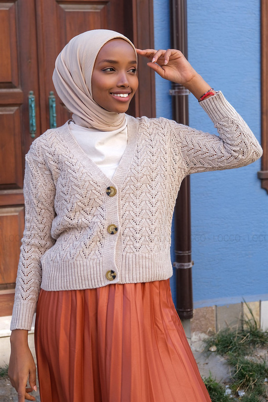 Uygun Fiyatlı ORGU DETAY DUGMELI HIRKA TAS | Loccomoda.com 