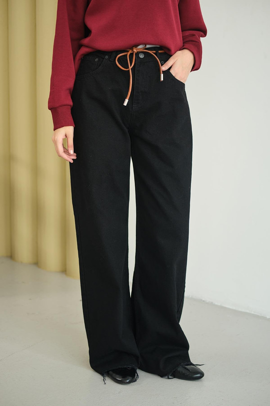 Palazzo Kot Pantolon Siyah