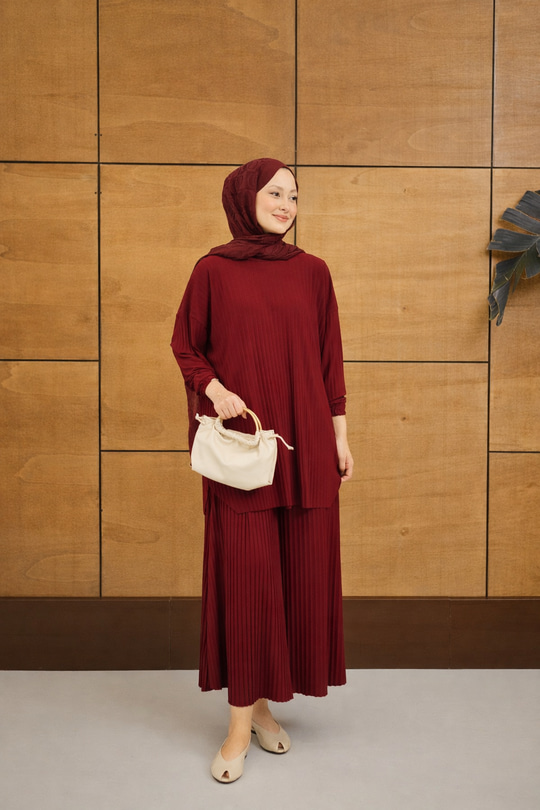 PILISE DETAYLI TAKIM Bordo