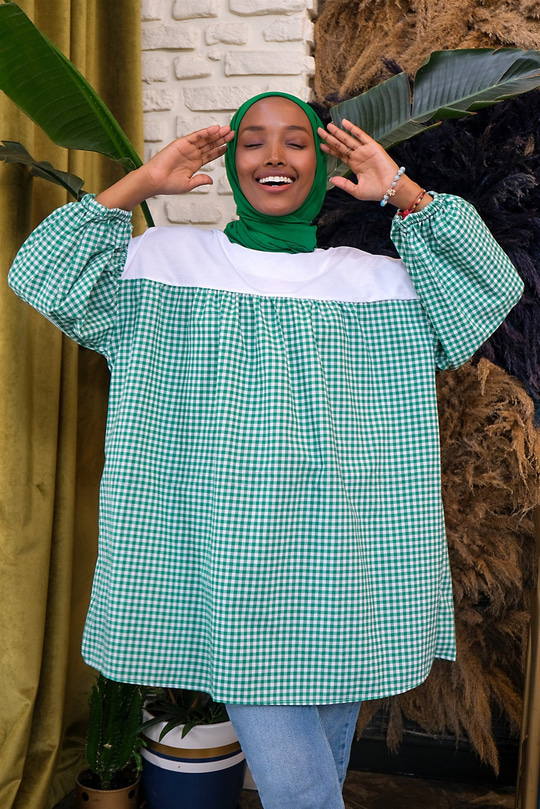 POTIKARE DESEN TUNIK YESIL