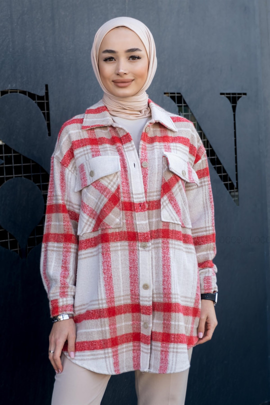 Uygun Fiyatlı SALAS CEPLI GOMLEK KIRMIZI | Loccomoda.com 