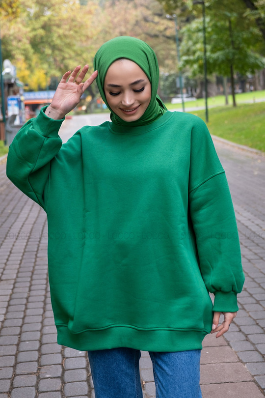 Uygun Fiyatlı UC IPLIK SALAS TUNIK YESIL | Loccomoda.com 