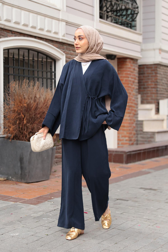 Yandan Bağlamalı Takım Lacivert