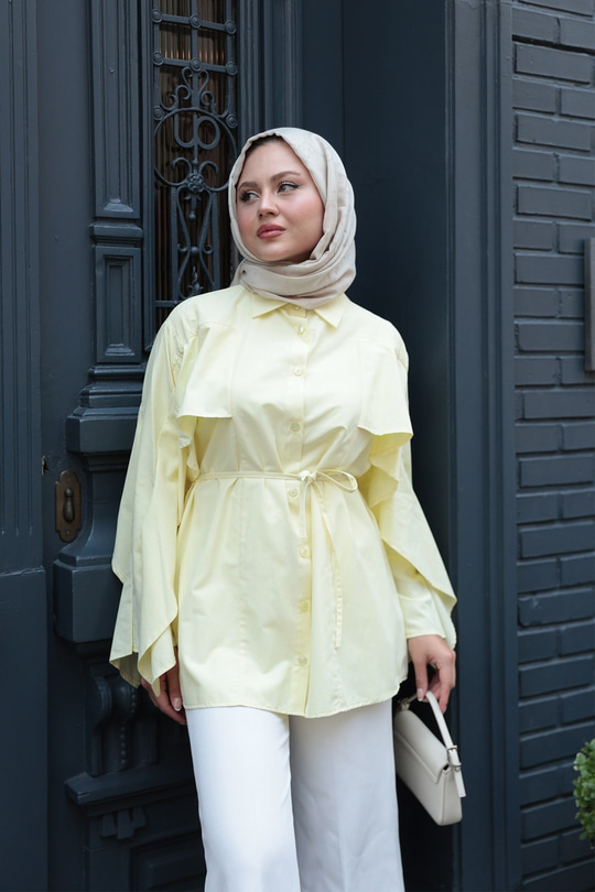 Yarasa Kol Emily Gömlek Sarı