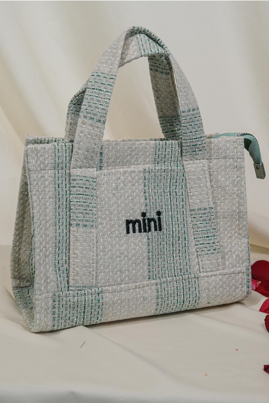 Yazı Baskılı Çanta  Yeşil