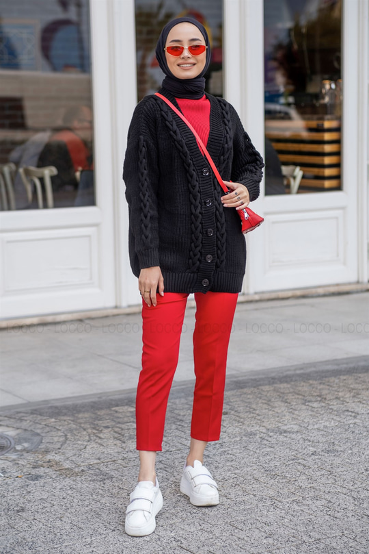 Uygun Fiyatlı ZINCIR DETAY HIRKA SIYAH | Loccomoda.com 