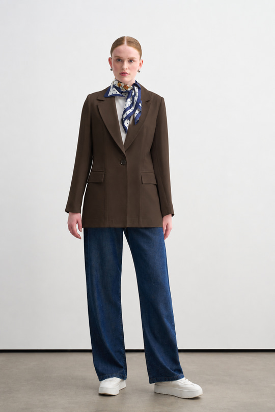 ASTARSIZ PAMUKLU İNCE BLAZER CEKET
