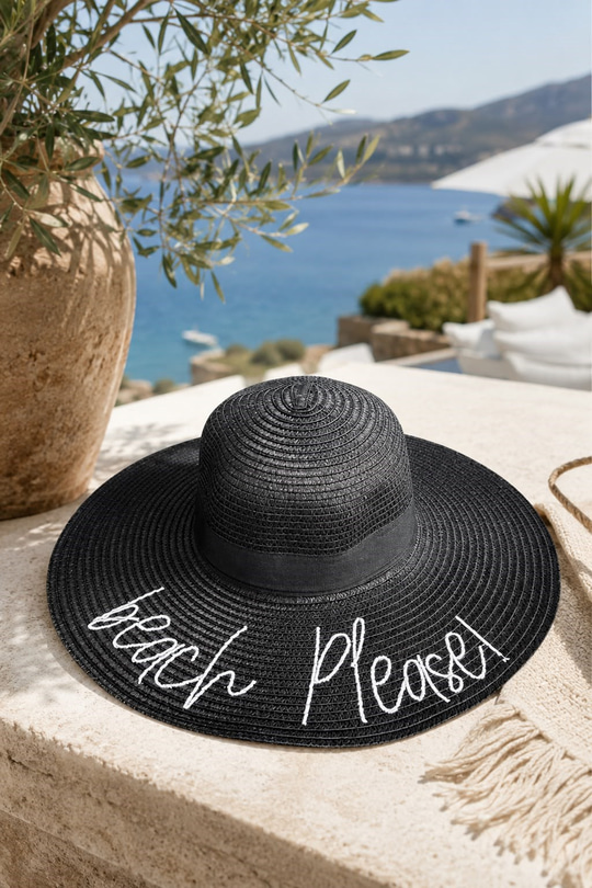 BEACH PLEASE HASIR ŞAPKA