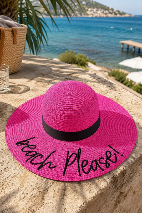 BEACH PLEASE HASIR ŞAPKA