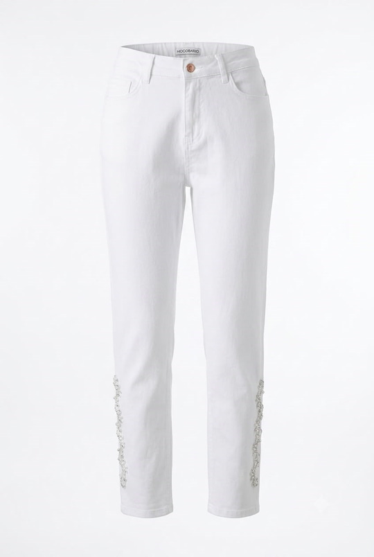 PAÇASI NAKIŞ DETAYLI MOM JEAN