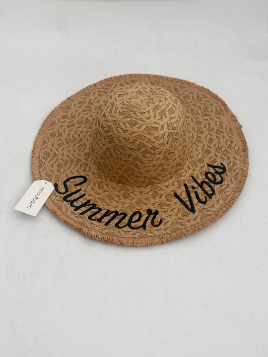 SUMMER YAZILI NAKIŞLI  HASIR ŞAPKA