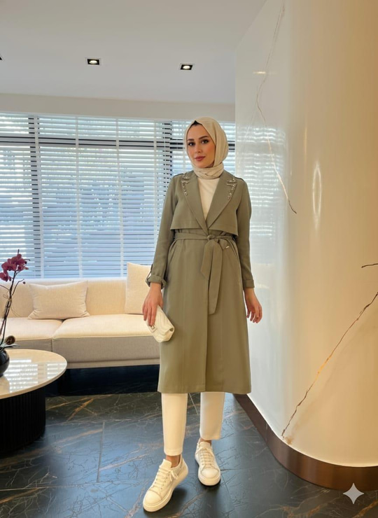 TAŞ İŞLEMELİ ASTARSIZ CUPRA TRENCH