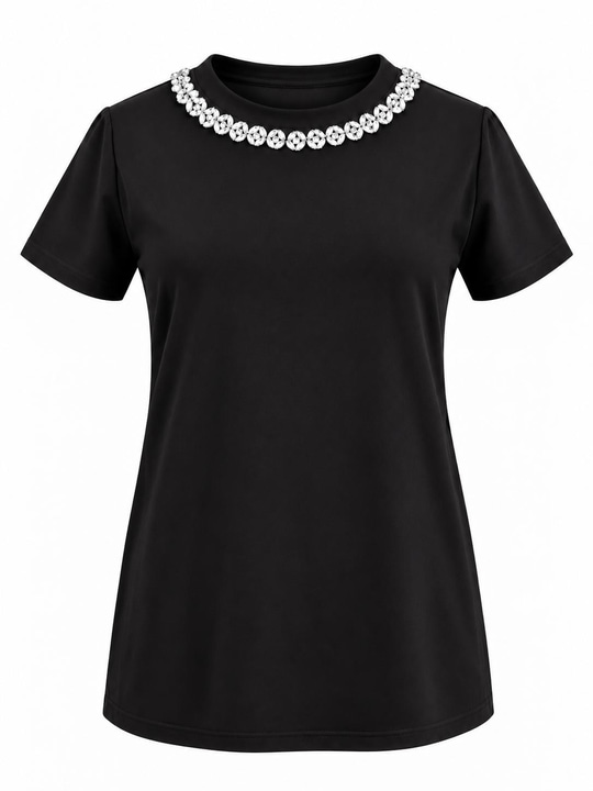 TAŞLI ŞERİTLİ T-SHIRT