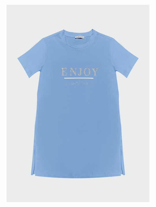 YAZILI TAŞLI BASKILI T-SHIRT